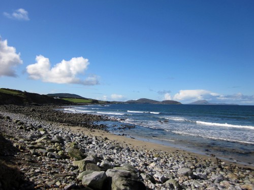 Plage d'Irlande, proche du Croagh Patrick, au bord de la Clew Bay, dans le comté de Mayo.